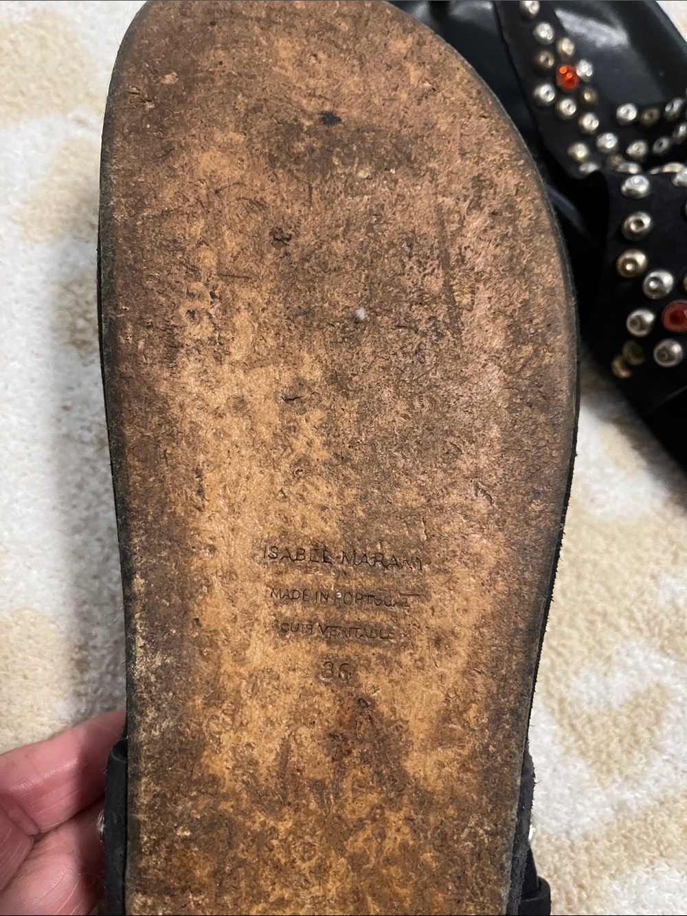 Isabel Marant Elwina Studded Thong Sandals - Picture 3 of 6